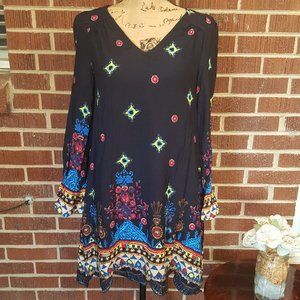Jodifl Aztec Peasant Dress Small
